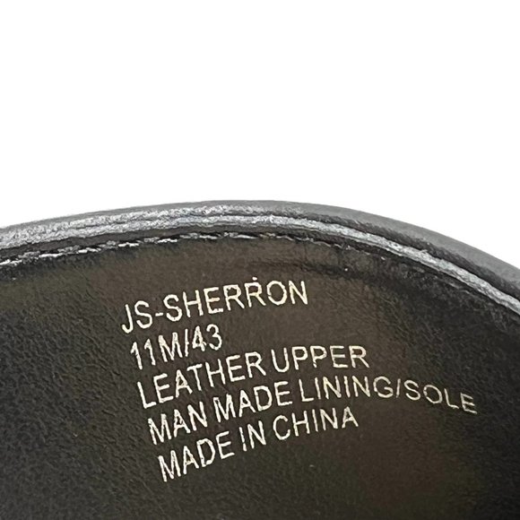 Jessica Simpson Womens Size 11 Black Leather Open Toe Block Heels Sandals Shoes - Picture 13 of 13